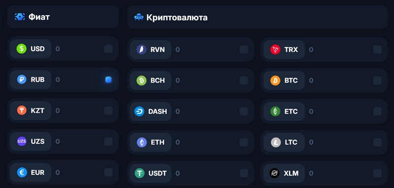 Список криптовалют